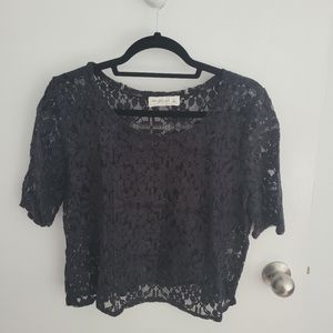 Abercrombie Lace Crop Tshirt